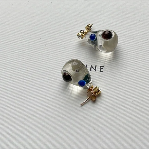 baroque crystal earrings - Picture 5 of 6